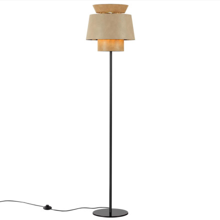 Торшер 4992/1F PENDANT Odeon Light черный/бежевый/терракотовый/золотой/металл/экокожа E27 1*60W KRESSA