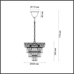 Люстра 5233/4 CLASSI Lumion золотой Люстра E14 4*40W 220V ESMÉ