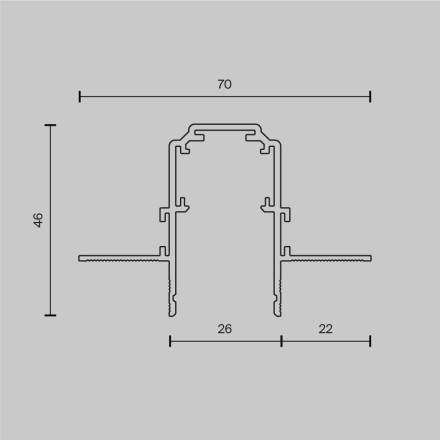 Шинопровод встраиваемый Technical TRX034-423.12B Maytoni Technical Магнитная трековая система 23мм EXILITY Busbar trunkings Exility Черный