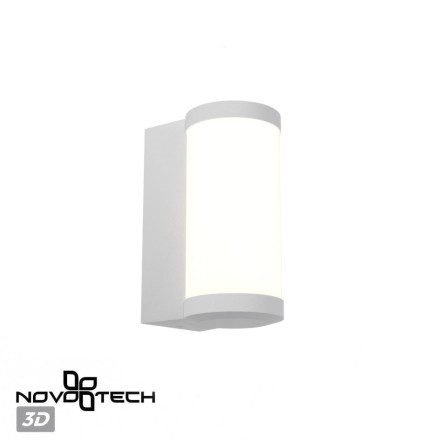 Светильник ландшафтный настенный светодиодный 359299 STREET Novotech белый IP65 LED 6W 4000K 180-265V OPAL