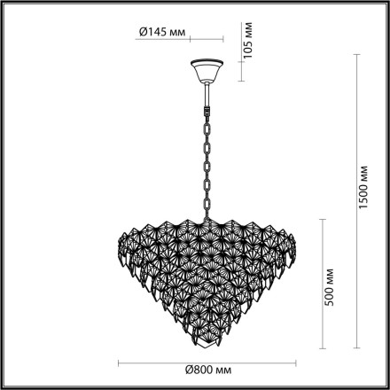Подвесная люстра Talerti 4923/12 Odeon Light