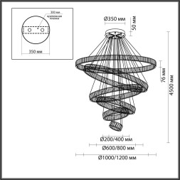 Подвесная люстра Vekia 5015/260L Odeon Light
