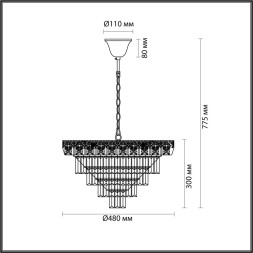 Люстра 5232/8 CLASSI Lumion золотой Люстра E14 8*40W 220V IGGY