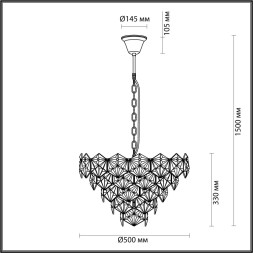 Подвесная люстра Talerti 4923/7 Odeon Light