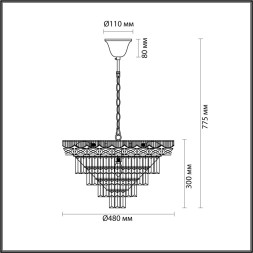 Люстра 5233/8 CLASSI Lumion золотой Люстра E14 8*40W 220V ESMÉ