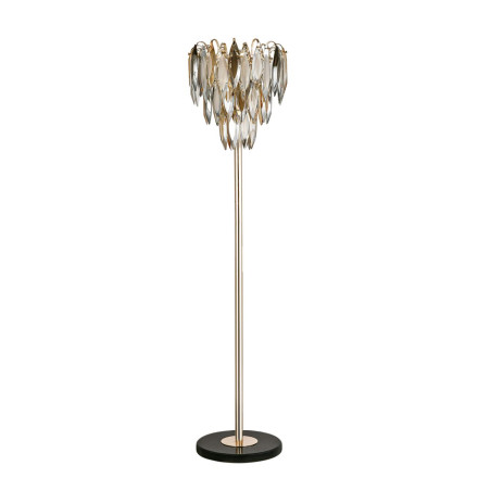 Торшер 5068/4F HALL Odeon Light золото/дымчат./янтарн./матовый белый/металл/хрусталь Торшер E14 4*40W VILNA