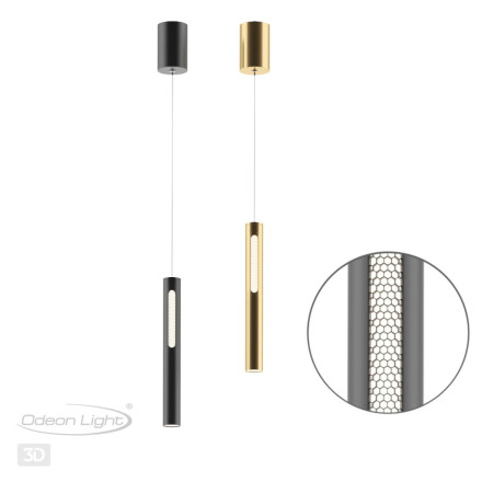 Подвесной светильник 6644/7L HIGHTECH Odeon Light античная бронза/металл/акрил IP20 LED 9W 3000K 220V MALI