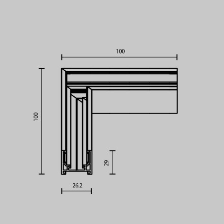 Аксессуар Technical TRAM034CL-41W Maytoni Technical Магнитная трековая система 23мм EXILITY Accessories for tracks Exility Белый 0