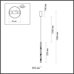 Подвесной светильник 6694/4L L-VISION Odeon Light хром/металл/хрусталь IP20 LED 4W 240Лм 3000K ALETTA