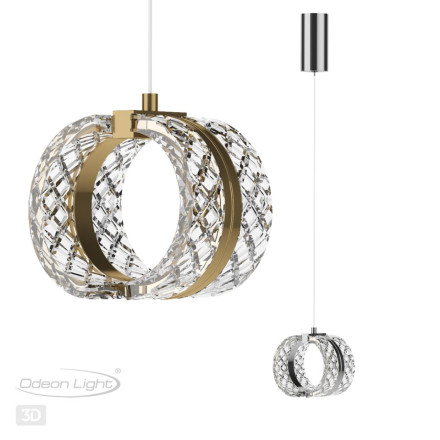 Подвес 5030/8L L-VISION Odeon Light античн.бронза/металл/акрил Подвес LED 8W 4000K 423лм MIRAGE