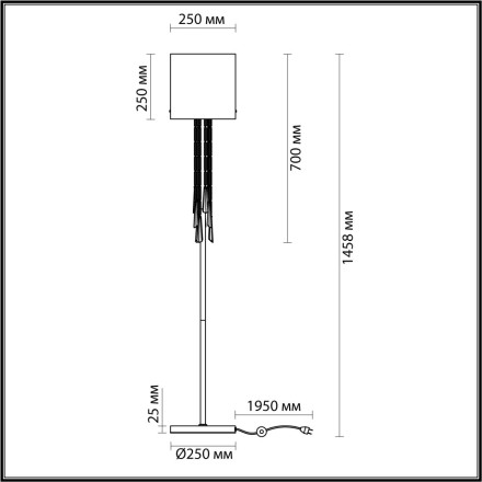 Торшер Nicole 4890/1F Odeon Light