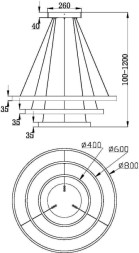 Подвесной светильник Rim MOD058PL-L100W3K Maytoni