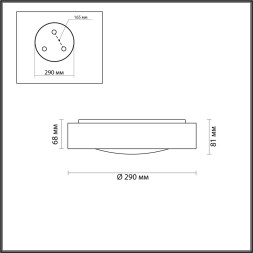Настенно-потолочный светильник Lunor 4947/30CL Odeon Light