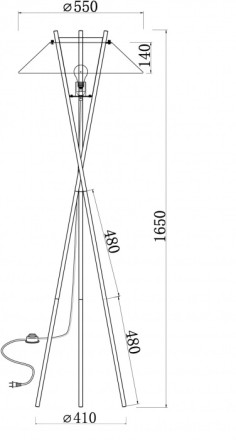 Торшер Bastone MOD006FL-01N Maytoni