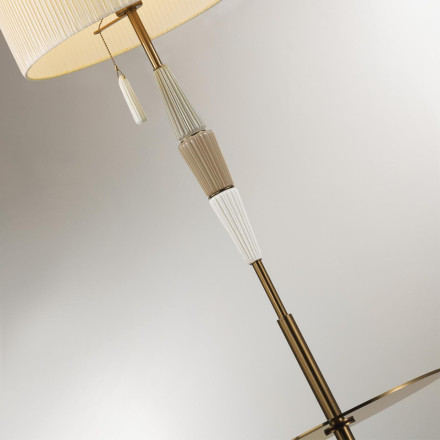 Торшер 5403/1F CLASSIC Odeon Light EXCLUSIVE бронзовый/светло-коричневый/кремовый/металл/керамика/ткань Торшер E27 1*60W LATTE