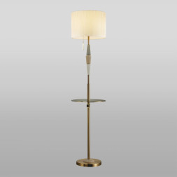 Торшер 5403/1F CLASSIC Odeon Light EXCLUSIVE бронзовый/светло-коричневый/кремовый/металл/керамика/ткань Торшер E27 1*60W LATTE