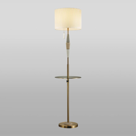Торшер 5403/1F CLASSIC Odeon Light EXCLUSIVE бронзовый/светло-коричневый/кремовый/металл/керамика/ткань Торшер E27 1*60W LATTE