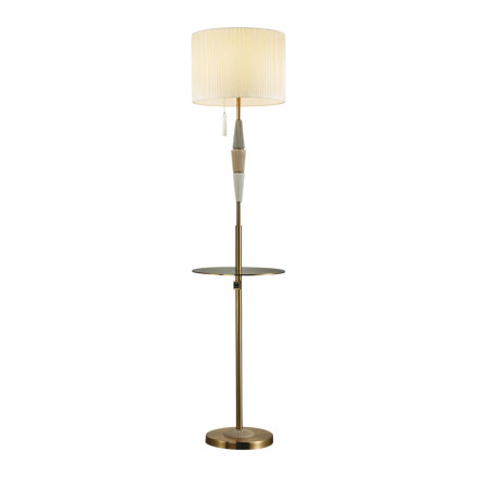 Торшер 5403/1F CLASSIC Odeon Light EXCLUSIVE бронзовый/светло-коричневый/кремовый/металл/керамика/ткань Торшер E27 1*60W LATTE