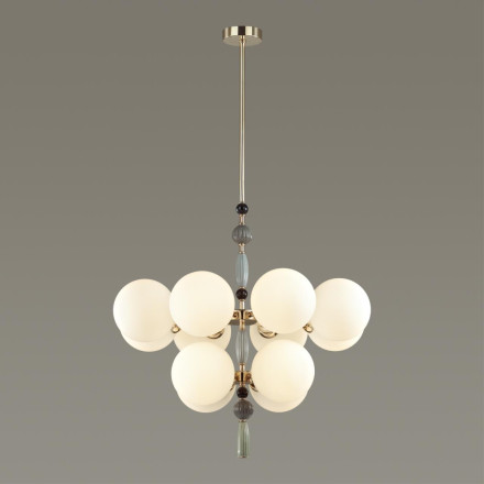 Люстра 5405/12 MODERN Odeon Light EXCLUSIVE золотой/серый/голубой/зеленый/белый матов./металл/керамика/стекло E14 12*40W PALLE