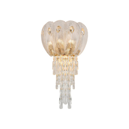 Бра 5048/4W HALL Odeon Light золото/прозрачный/янтарный/металл/хрусталь/стекло Бра G9 4*40W PAROTI