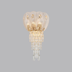 Бра 5048/4W HALL Odeon Light золото/прозрачный/янтарный/металл/хрусталь/стекло Бра G9 4*40W PAROTI