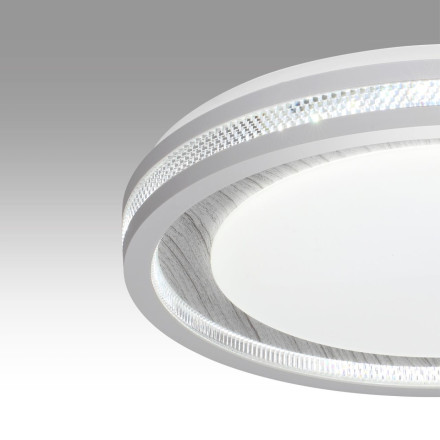 Настенно-потолочный светильник 7681/EL COLOR Sonex пластик/сер под дер LED 70Вт 3000-6000K D480 IP43 пульт ДУ MAVI WOOD