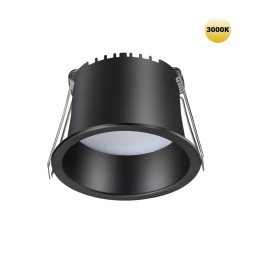 Светильник встраиваемый светодиодный 359233 SPOT Novotech черный IP20 LED 6W 220V 360Лм 3000К TRAN