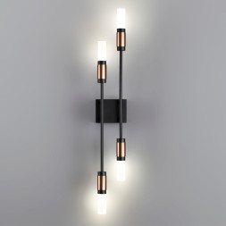 Бра 5009/10WL L-VISION Odeon Light матовый черный/ант.бронза/белый/металл/стекло Бра LED 10W 4000K 540лм CANDEL