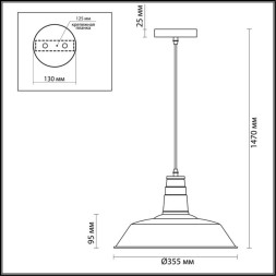 Подвесной светильник Kasl 3378/1 Odeon Light
