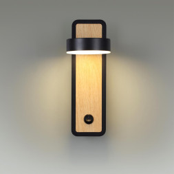 Бра 5631/5WL LEDIO Lumion чёрный, под дерево Бра LED 5W 3000K 230Лм 220V LELAND