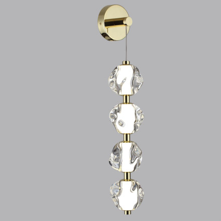 Бра 5085/17WL L-VISION Odeon Light золото/прозрачный/металл/акрил Бра LED 17W 4000K 800Лм JEMSTONE