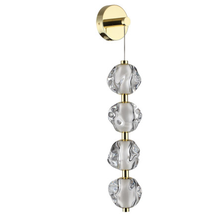 Бра 5085/17WL L-VISION Odeon Light золото/прозрачный/металл/акрил Бра LED 17W 4000K 800Лм JEMSTONE
