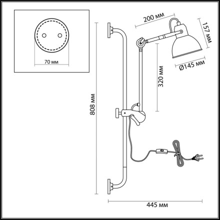 Спот Arta 4125/1WA Odeon Light