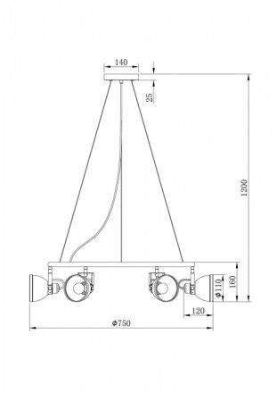Подвесная люстра Roslyn FR4003PL-06W Freya