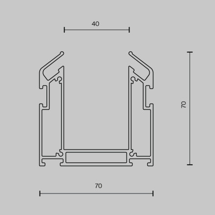 Профиль Technical TRA010MP-212S Maytoni Technical Магнитная трековая система 35мм GRAVITY Accessories for tracks Gravity Белый