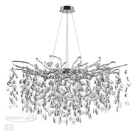 Люстра 4970/12 HALL Odeon Light матов.серебристый/алюмин./хрусталь Люстра G9 12*40W DELICA