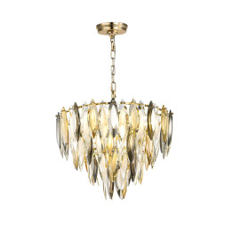 Люстра 5068/12 HALL Odeon Light золото/дымчат./янтарн./матовый белый/металл/хрусталь Люстра E14 12*40W VILNA