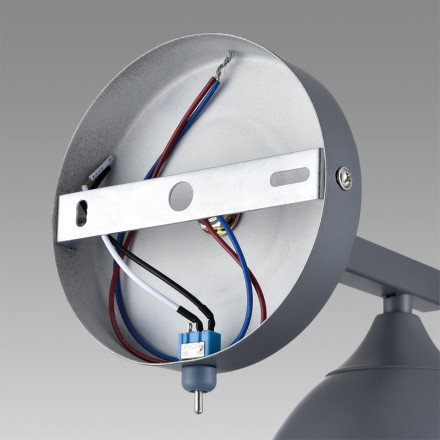 Бра 8096/1W MODERNI LN25 серый/серый металл, дерево/металл Бра Е27 1*60W 220V COLANGE