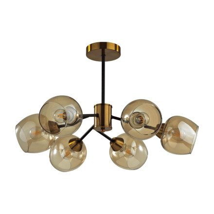 Люстра потолочная 5649/6C COMFI Lumion чёрный, бронза Люстра потолочная E27 6*60W 220V ODELL