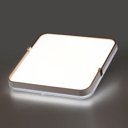 Настенно-потолочный светильник 7680/EL PALE Sonex пластик/золотой LED 70Вт 3000-6000К 490х485 IP43 пульт ДУ OLIDI WHITE