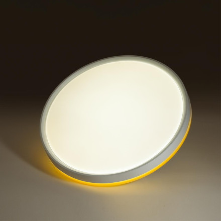 Настенно-потолочный светильник 7709/EL COLOR Sonex пластик/желтый LED 70Вт 3000-6000К D500 IP43 пульт ДУ KEZO YELLOW