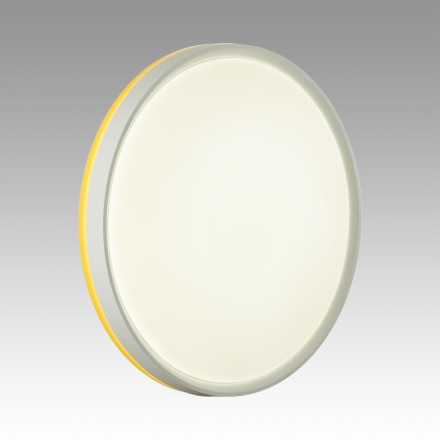 Настенно-потолочный светильник 7709/EL COLOR Sonex пластик/желтый LED 70Вт 3000-6000К D500 IP43 пульт ДУ KEZO YELLOW
