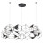 Люстра 5087/68L L-VISION Odeon Light черный хром/металл Люстра LED 68W 4000K 3740Лм TRELLIS