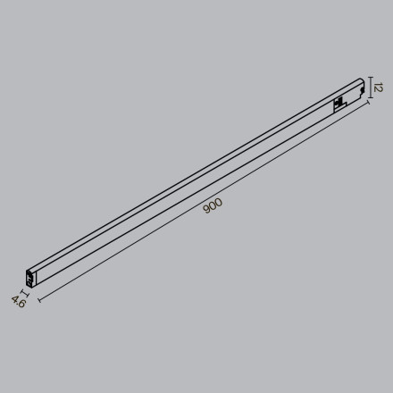Трековый светильник Technical TR190-1-15W3K-B Maytoni Technical Магнитная трековая система 5мм LEVITY Basis Черный LED 3000