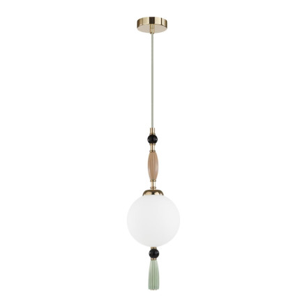 Подвес 5405/1 MODERN Odeon Light EXCLUSIVE золотой/коричневый/зеленый/белый матов./металл/керамика/стекло Подвес E14 1*40W PALLE
