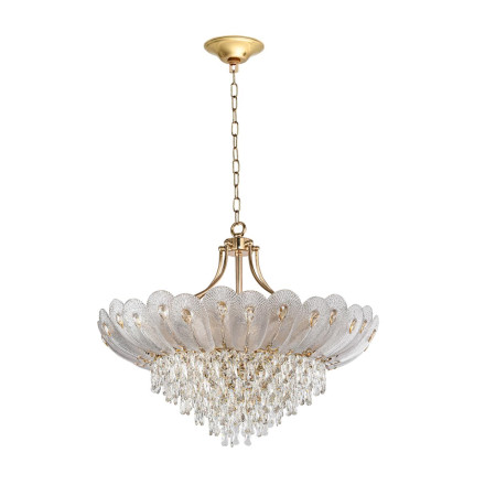 Люстра 5048/16 HALL Odeon Light золото/прозрачный/янтарный/металл/хрусталь/стекло Люстра E14 16*40W PAROTI