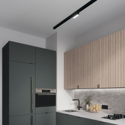 Трековый светильник Technical TR075-2-10W3K-B Maytoni Technical Магнитная трековая система 35мм GRAVITY Basis Rot Черный LED 3000