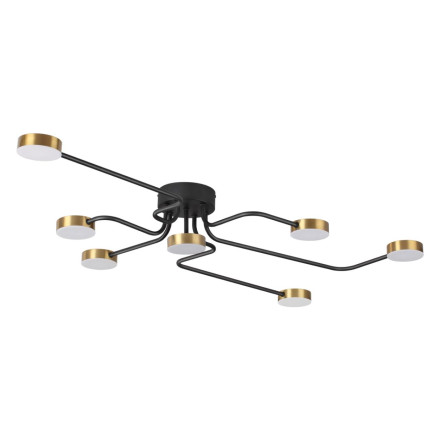 Люстра потолочная 6532/99CL LEDIO Lumion чёрный, латунь Люстра потолочная LED 100W 3000-6000K 4547Лм 220V FLINT