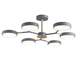 Люстра потолочная 5651/99CL LEDIO Lumion серый, дерево Люстра потолочная LED 108W 3000-6000K 5385Лм 220V BRAD