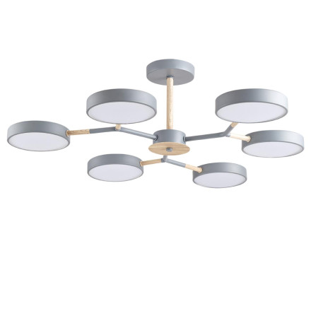 Люстра потолочная 5651/99CL LEDIO Lumion серый, дерево Люстра потолочная LED 108W 3000-6000K 5385Лм 220V BRAD
